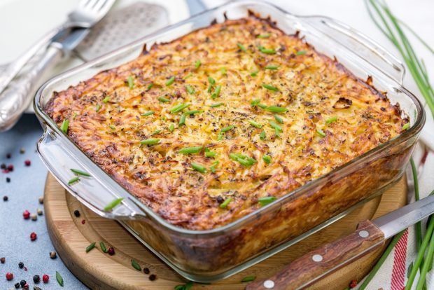 Kugel with herbs and cheese is a simple and delicious recipe, how to cook step by step