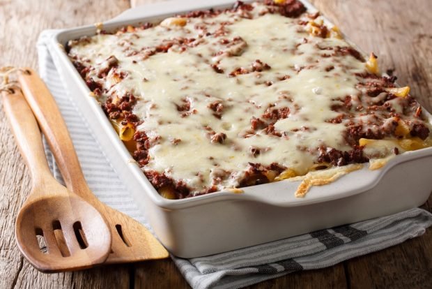 Pasta casserole with minced meat is a simple and delicious recipe, how to cook step by step