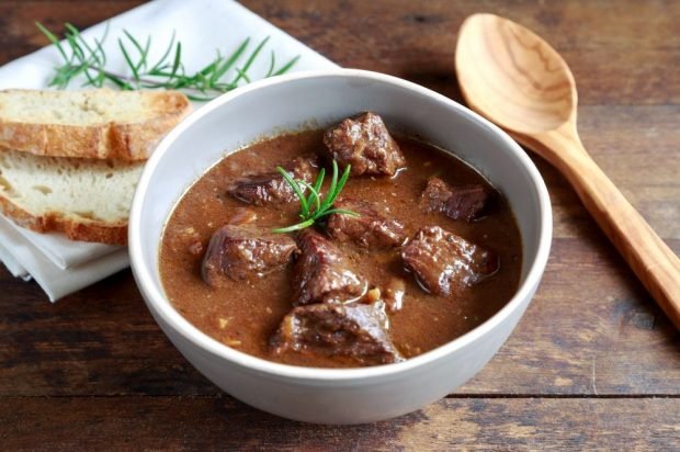 Lamb goulash in a slow cooker is a simple and delicious recipe, how to cook step by step