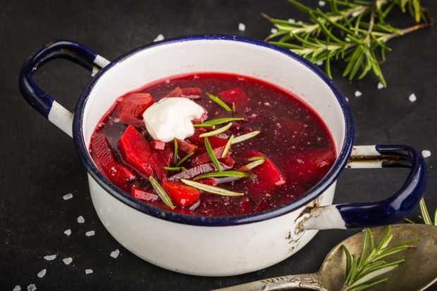 Lean Ukrainian borscht with rosemary – a simple and delicious recipe, how to cook step by step