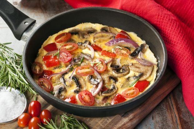 Vegetable omelet with champignons – a simple and delicious recipe, how to cook step by step