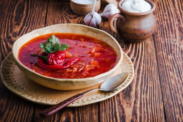 Borscht with pepper – a simple and delicious recipe, how to cook step by step