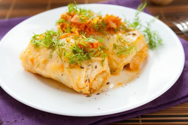 Lean cabbage rolls without meat – a simple and delicious recipe, how to cook step by step