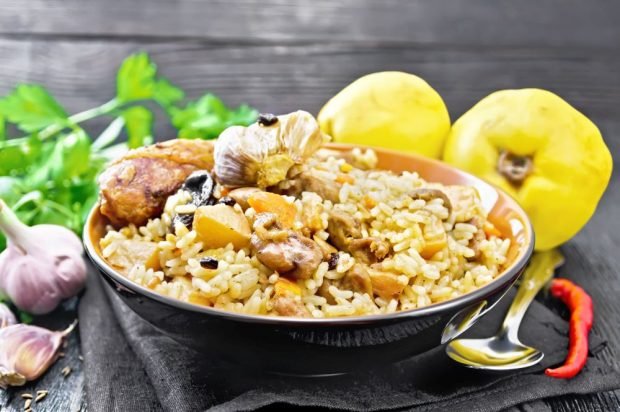 Pilaf with duck, quince and prunes – a simple and delicious recipe, how to cook step by step