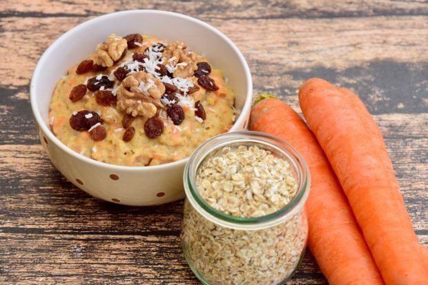 Oatmeal porridge with carrots – a simple and delicious recipe, how to cook step by step