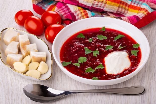 Borscht without potatoes with tomatoes – a simple and delicious recipe, how to cook step by step