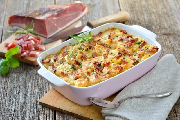 Potato casserole with ham and parmesan – a simple and delicious recipe, how to cook step by step