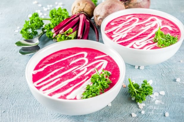 Beetroot soup with cream - a simple and delicious recipe, how to cook step by step