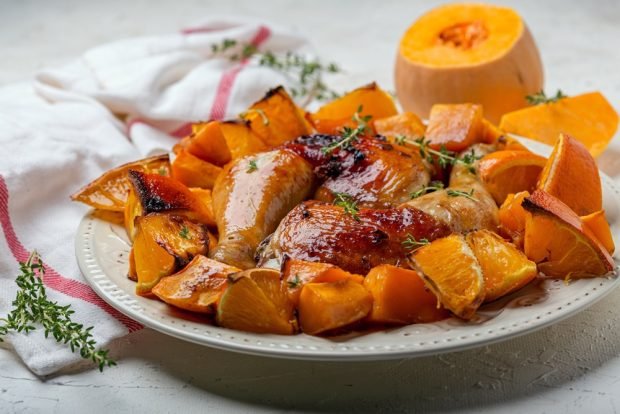 Chicken legs with pumpkin and oranges – a simple and delicious recipe, how to cook step by step