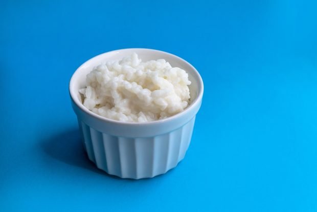 Rice porridge with cream in the oven 