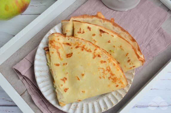 Pancakes with apple pie: photo of recipe preparation, step 6