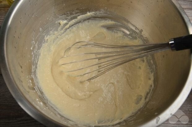 Lean pancakes with corn starch: photo of recipe preparation, step 3