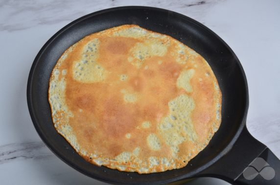 Custard pancakes with cottage cheese: photo of recipe preparation, step 5