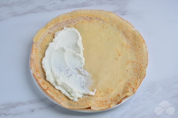 Custard pancakes with cottage cheese: photo of recipe preparation, step 7