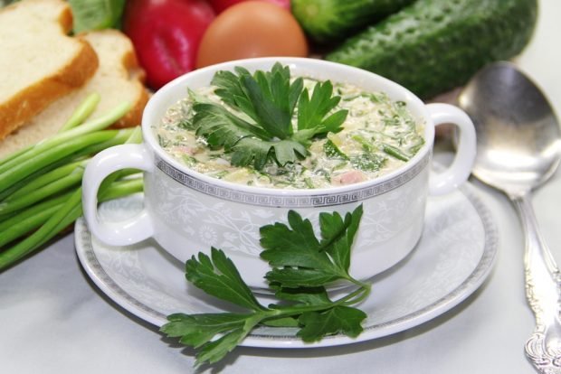 Okroshka on broth with mayonnaise is a simple and delicious recipe, how to cook step by step