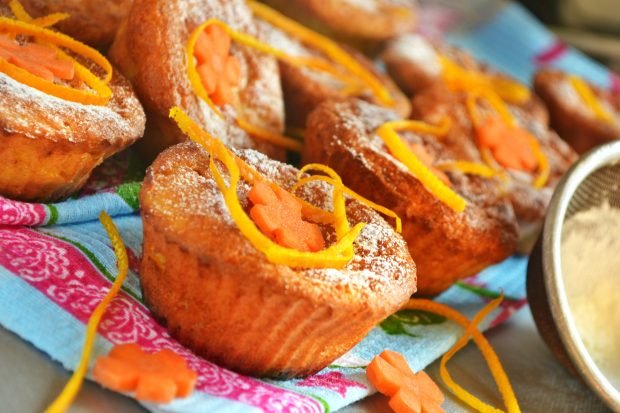 Carrot cupcakes with orange peel – a simple and delicious recipe, how to cook step by step