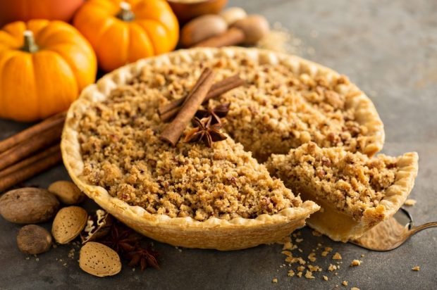 Pumpkin pie with streusel crumbs – a simple and delicious recipe, how to cook step by step