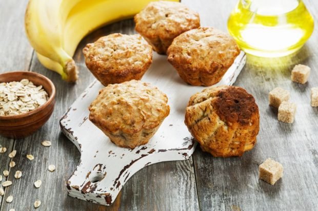 Banana cupcakes with oatmeal – a simple and delicious recipe, how to cook step by step