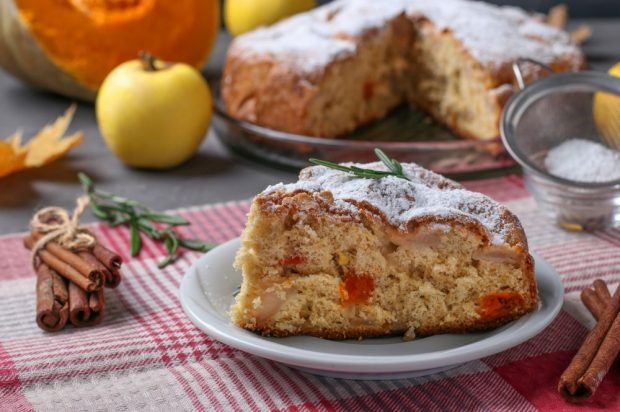 Charlotte with apples and pumpkin is a simple and delicious recipe, how to cook step by step