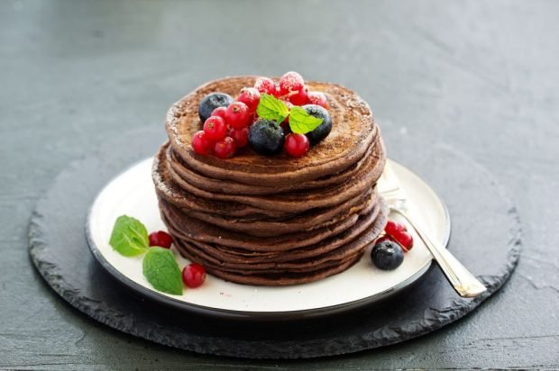 Chocolate pancakes – a simple and delicious recipe, how to cook step by step