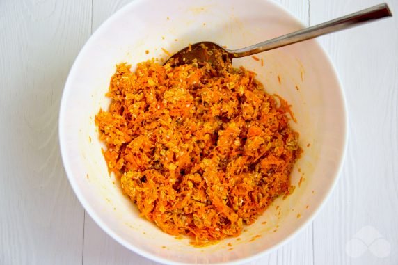 Carrot and oatmeal cookies: photo of recipe preparation, step 2