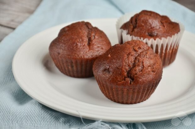 Chocolate muffins: photo of recipe preparation, step 6