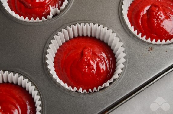 Red Velvet Muffins: photo of recipe preparation, step 6