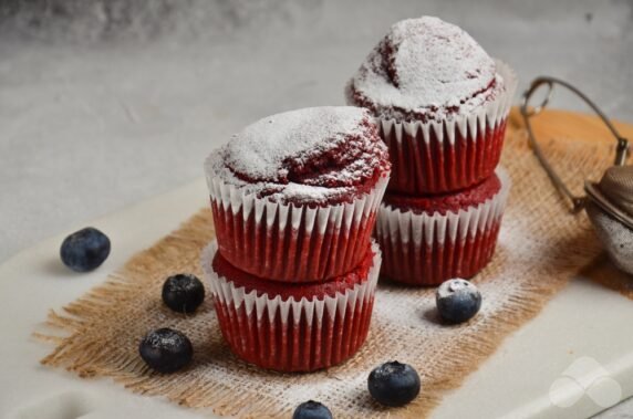 Red Velvet Muffins: photo of recipe preparation, step 7