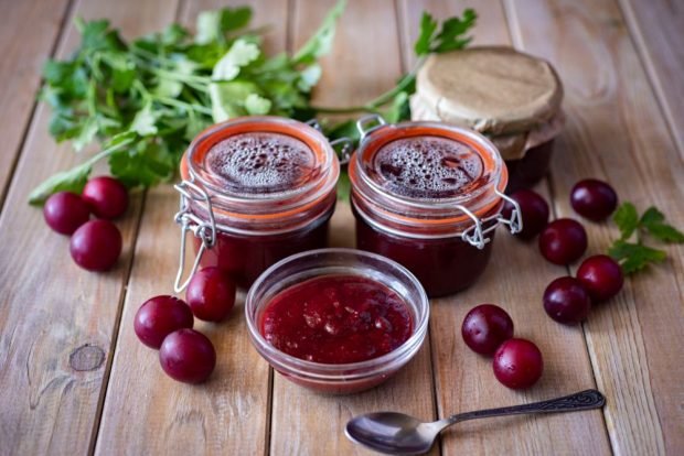 Red cherry plum adjika for winter is a simple and delicious recipe, how to cook step by step