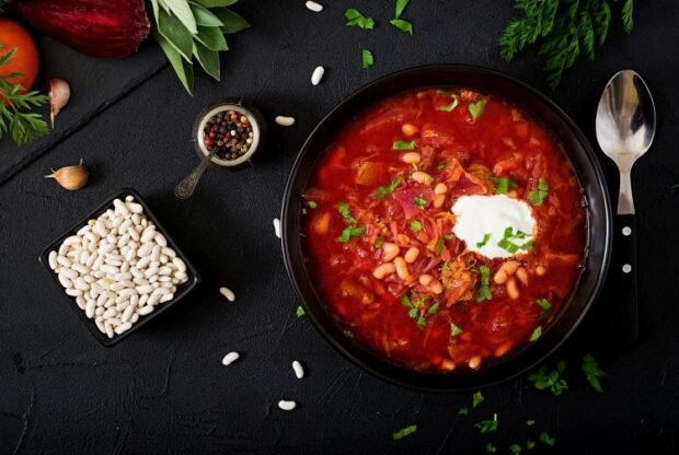 Classic borscht with beans – a simple and delicious recipe, how to cook step by step