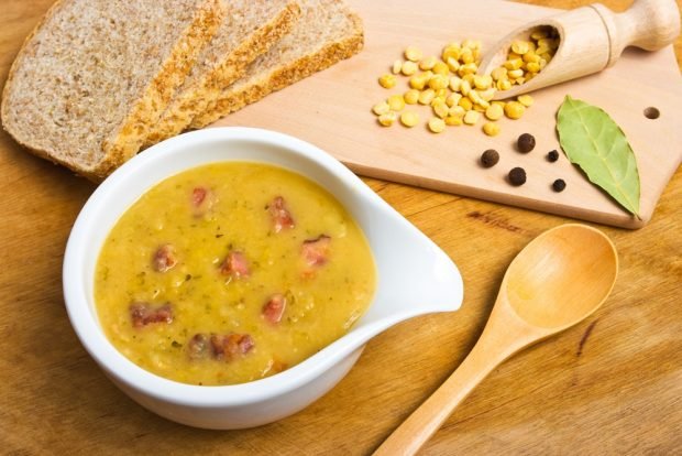 Pea soup with smoked sausage – a simple and delicious recipe, how to cook step by step