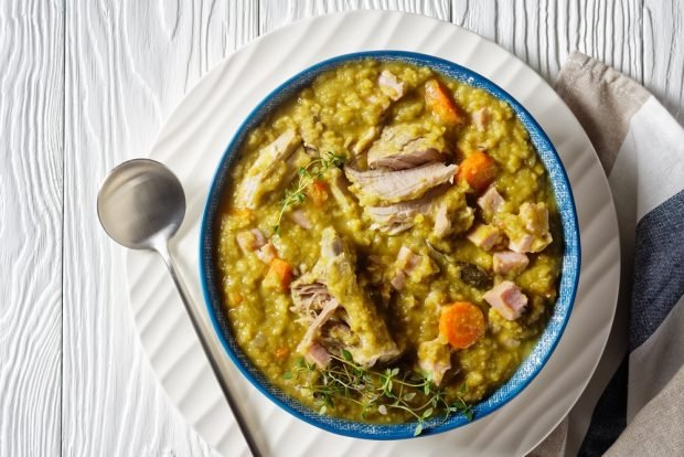 Thick pea soup with pork and ham is a simple and delicious recipe, how to cook step by step