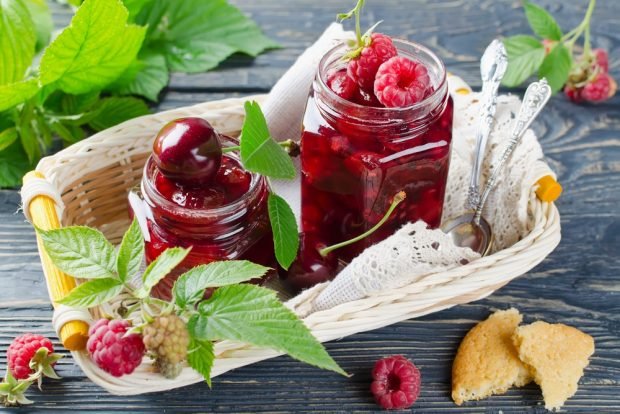 Cherry and raspberry jam – a simple and delicious recipe, how to cook step by step