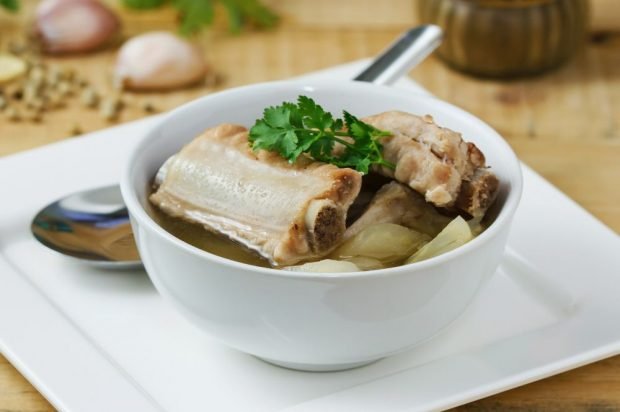 Pork ribs, potatoes and cabbage soup is a simple and delicious recipe, how to cook step by step