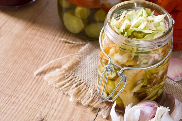 Cucumber and cabbage salad for winter without sterilization is a simple and delicious recipe, how to cook step by step