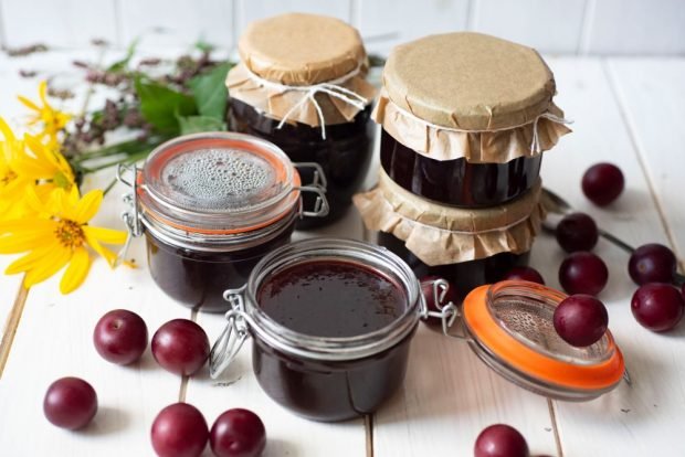 Thick cherry plum jam without seeds – a simple and delicious recipe, how to cook step by step