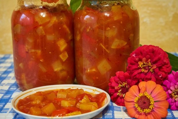 Lecho from zucchini with tomatoes without sterilization for the winter is a simple and delicious recipe, how to cook step by step