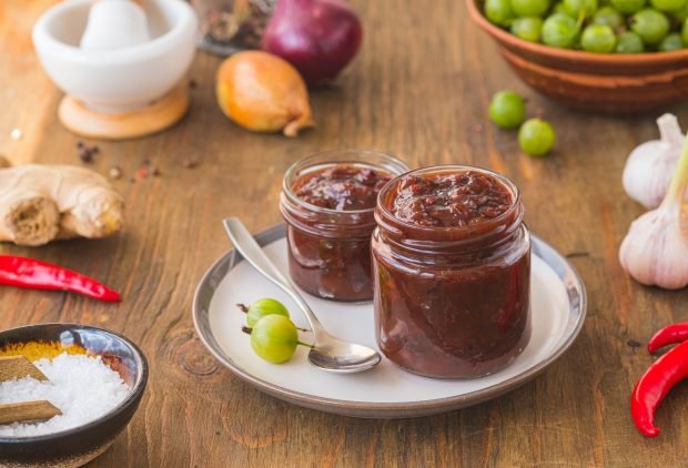 Gooseberry sauce for meat for winter is a simple and delicious recipe, how to cook step by step