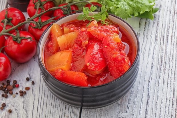 Pepper and tomato lecho without vinegar for winter – a simple and delicious recipe, how to cook step by step