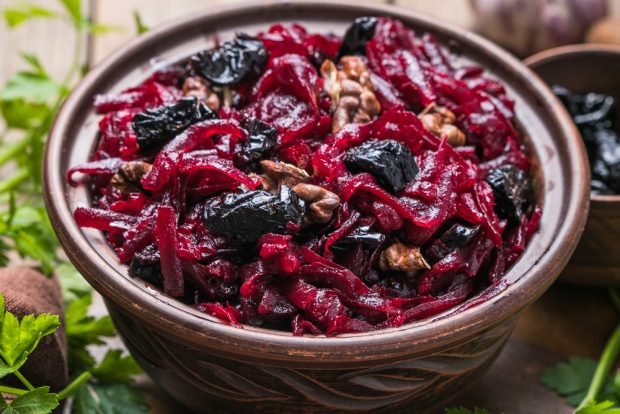 Beetroot with prunes for winter is a simple and delicious recipe, how to cook step by step