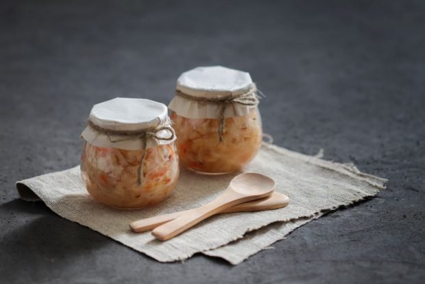 Cabbage soup with potatoes for winter 