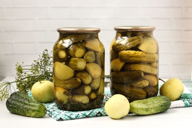 Canned cucumbers with apples – a simple and delicious recipe how to cook step by step