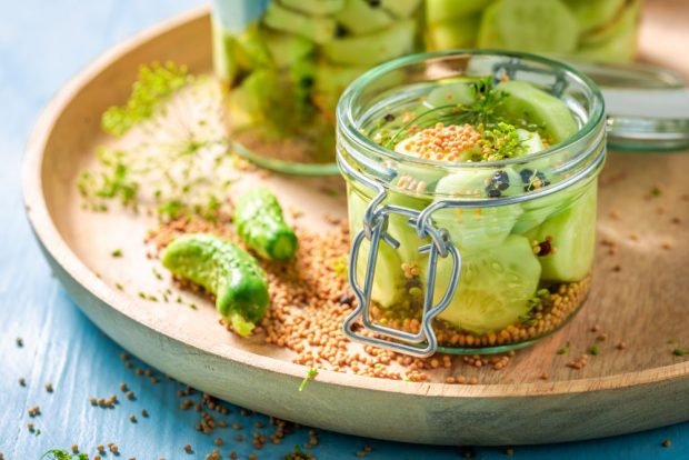 Cucumbers in Finnish with mustard seeds for the winter in jars - a simple and delicious recipe, how to cook step by step