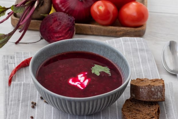 Ukrainian borscht with red cabbage is a simple and delicious recipe, how to cook step by step