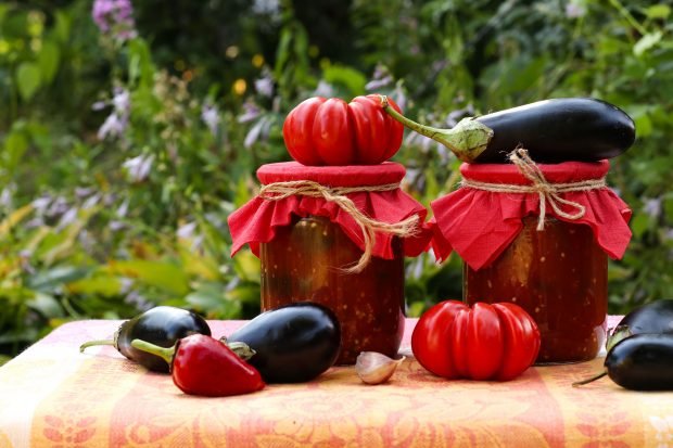 Eggplant in tomato for winter 