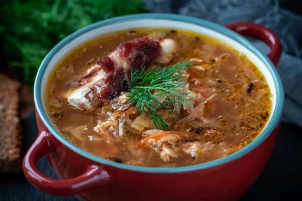 Beef ribs and sauerkraut soup is a simple and delicious recipe, how to cook step by step