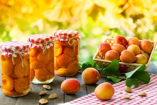 Apricot compote with orange and lemon for winter