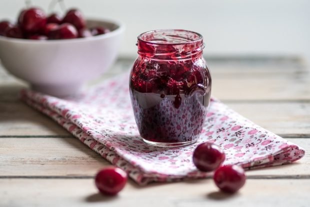 Cherry jam with gelatin – a simple and delicious recipe, how to cook step by step