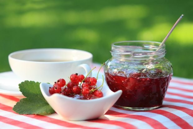 Red currant jam without sterilization