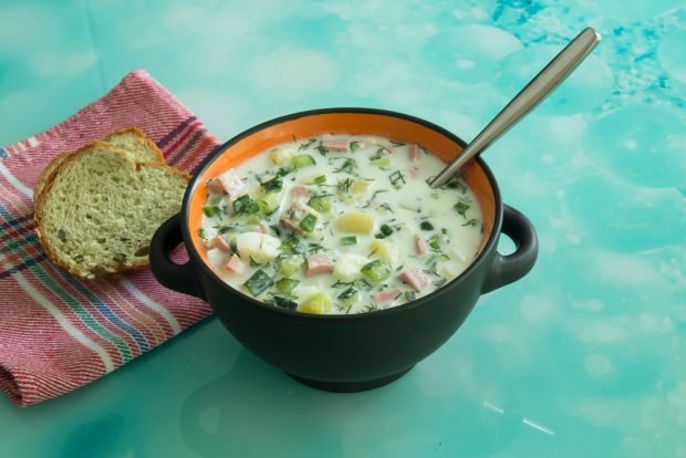 Okroshka with milk is a simple and delicious recipe, how to cook step by step